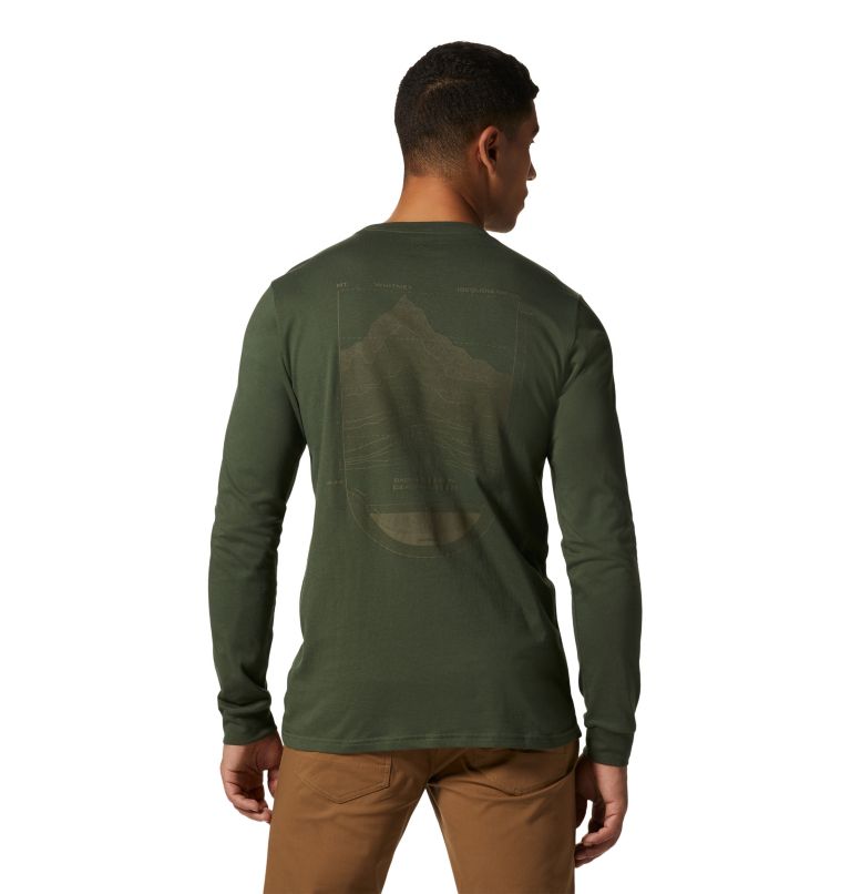 Men's Sea Level Long Sleeve T-Shirt, Color: Surplus Green, image 2
