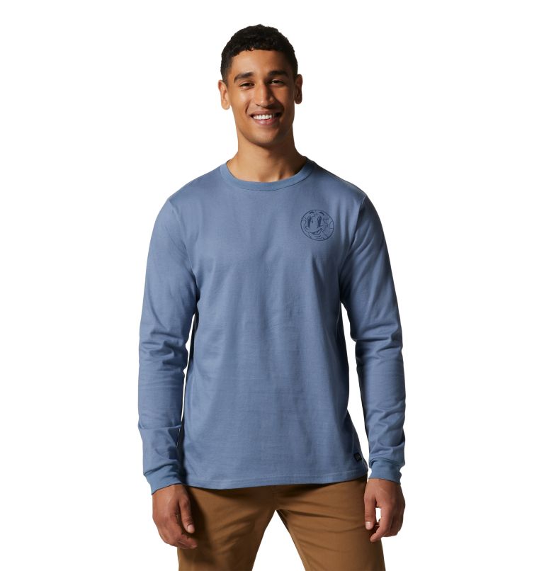 Men's KEA Earth Long Sleeve T-Shirt, Color: Light Zinc
