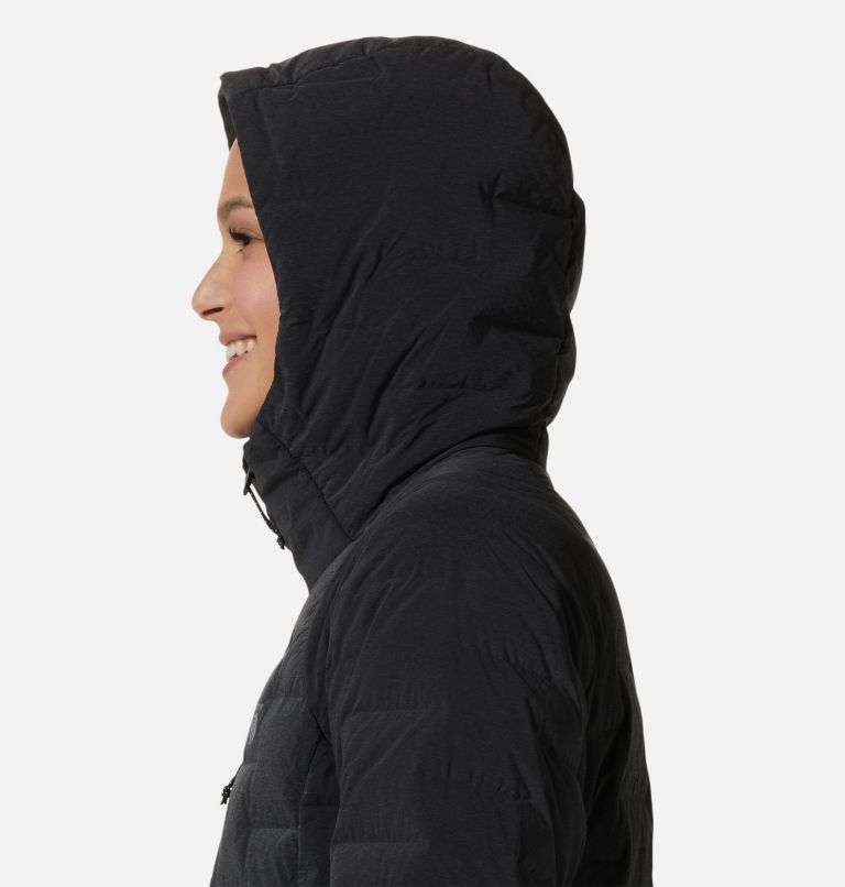 Thumbnail: Women's Stretchdown Hoody, Color: Dark Storm Heather, image 5