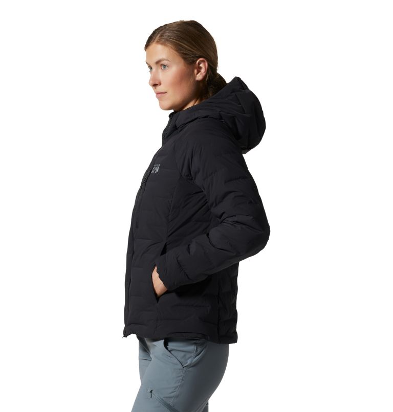 Women's Stretchdown Hoody, Color: Black, image 3