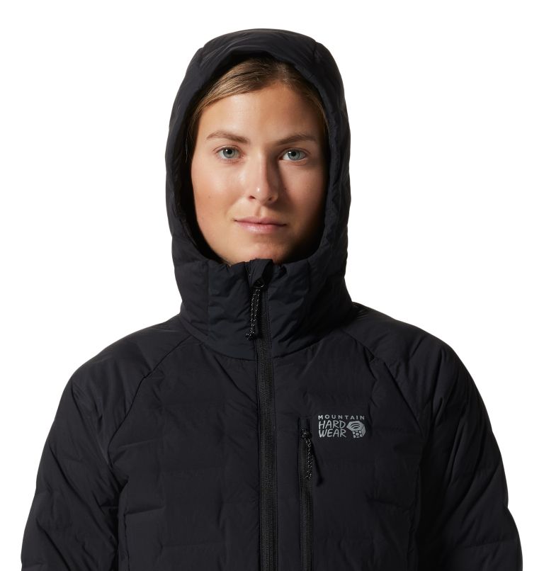 Women's Stretchdown Hoody, Color: Black, image 4
