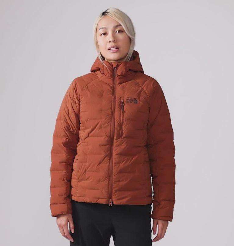 Women's Stretchdown Hoody, Color: Iron Oxide