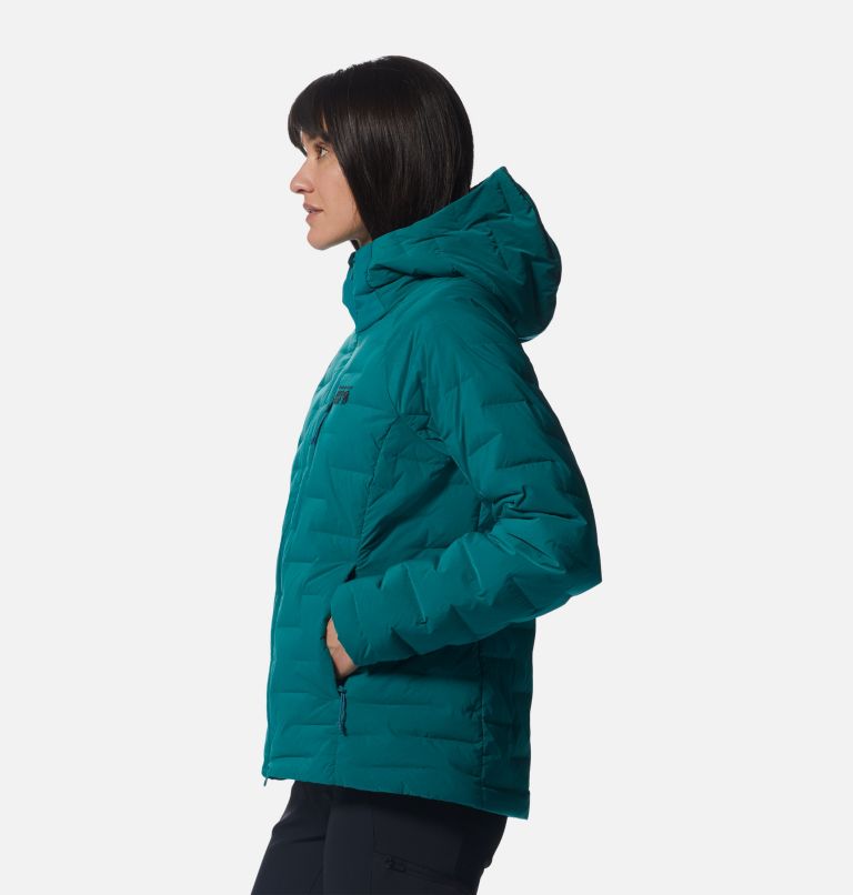 Women's Stretchdown Hoody, Color: Botanic, image 3