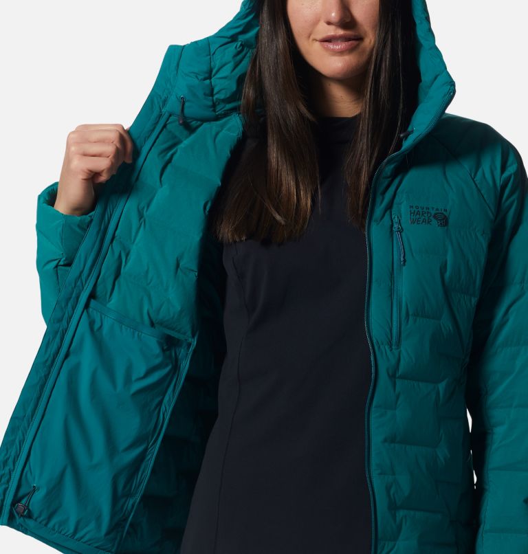 Women's Stretchdown Hoody, Color: Botanic, image 7