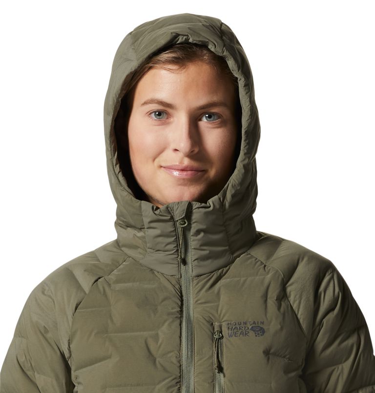 Women's Stretchdown Hoody, Color: Stone Green, image 4