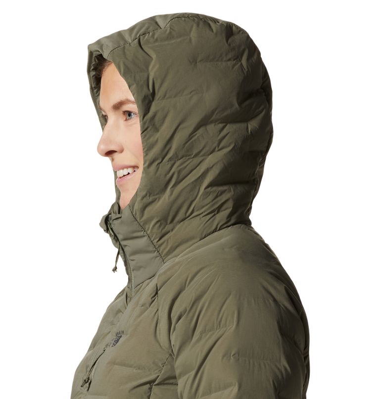 Women's Stretchdown Hoody, Color: Stone Green, image 5