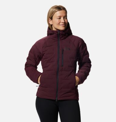 Women's Stretchdown Hoody, Color: Cocoa Red
