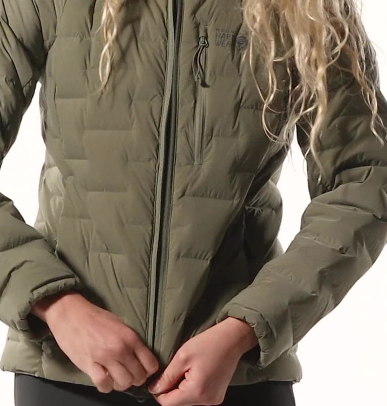 Manteau Stretchdown Femme, Color: Stone Green