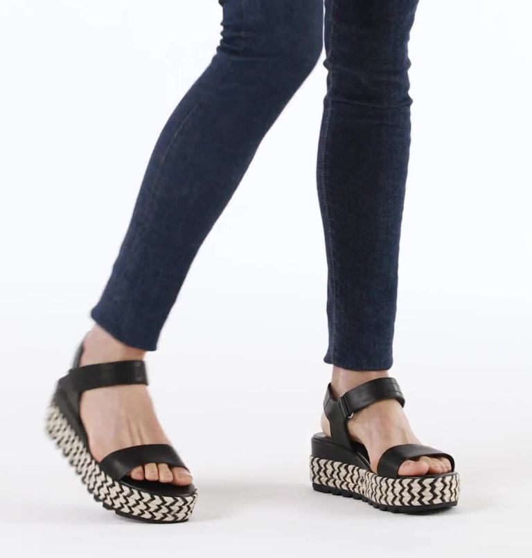 Thumbnail: Women's Cameron Flatform Wedge Sandal, Color: Black, image 2