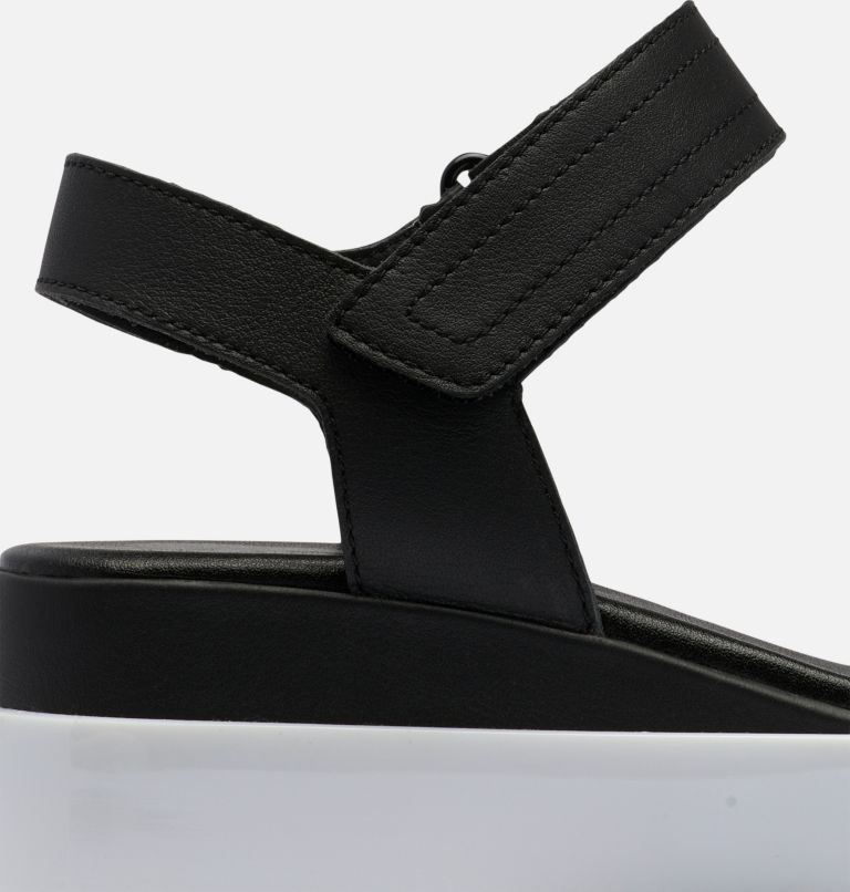 Thumbnail: Sandale plate compensée Cameron pour les femmes, Color: Black, White, image 7