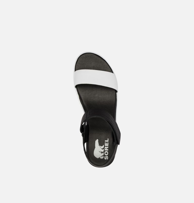 Thumbnail: Sandale plate compensée Cameron pour les femmes, Color: Black, White, image 5