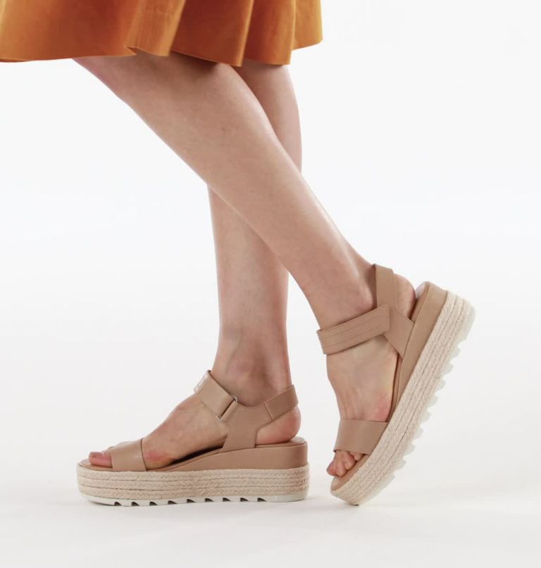 Sandale Plate Cameron Femme, Color: Honest Beige