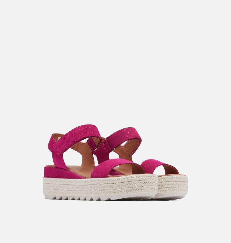 Women's Cameron Flatform Sandal, Color: Fuchsia Fizz, Sea Salt, image 2
