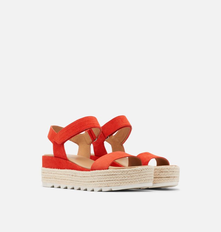 CAMERON FLATFORM SANDAL | 854 | 9.5, Color: Signal Red, image 2