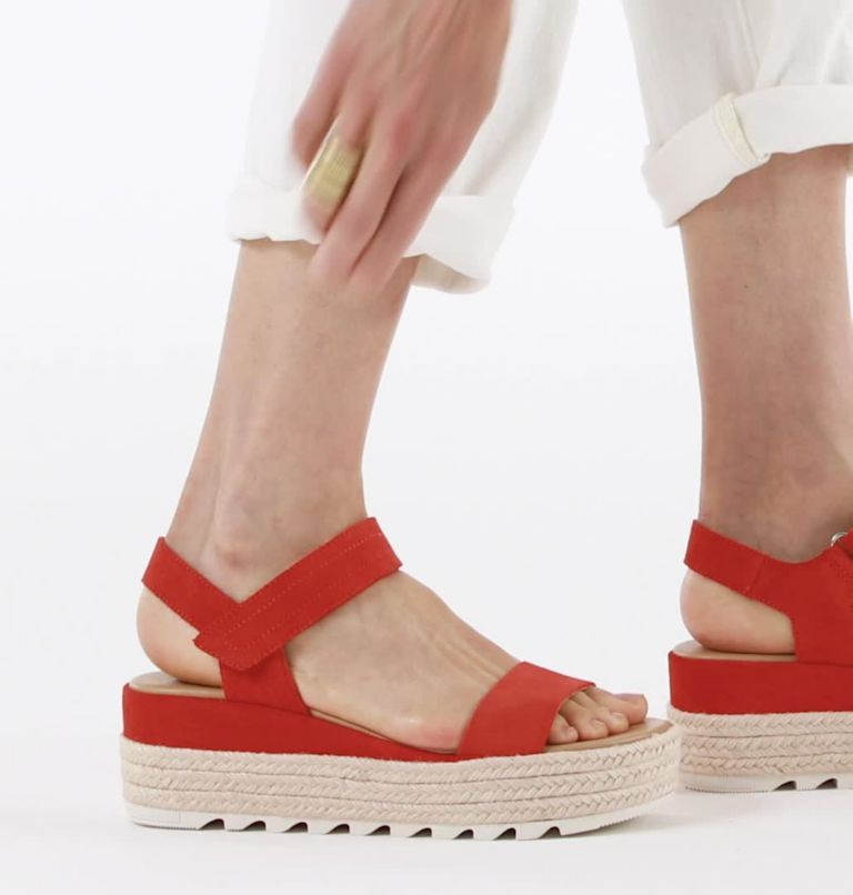 CAMERON FLATFORM SANDAL | 854 | 9.5, Color: Signal Red