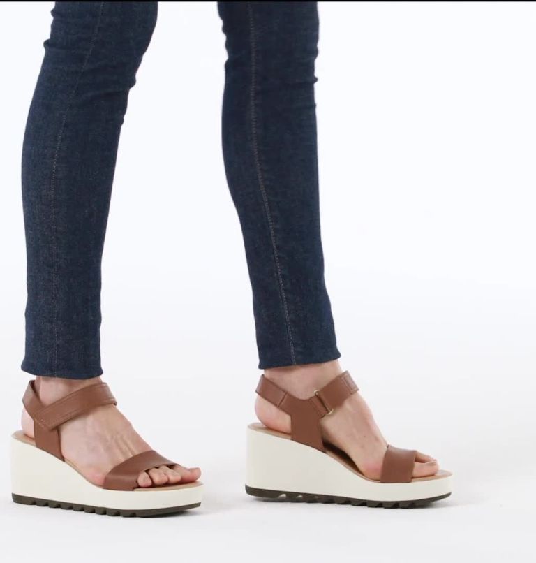 Thumbnail: Women's Cameron Wedge Leather Sandal, Color: Velvet Tan, image 2