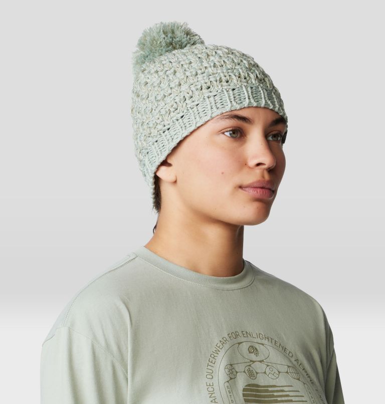 Women's Snow Capped Beanie, Color: White Sage, image 6