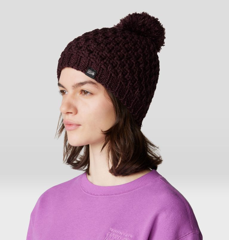 Women's Snow Capped Beanie, Color: Blackberry, image 4