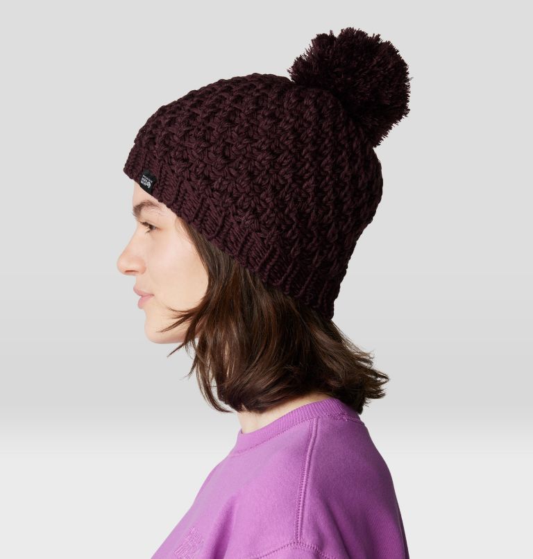 Women's Snow Capped Beanie, Color: Blackberry, image 5