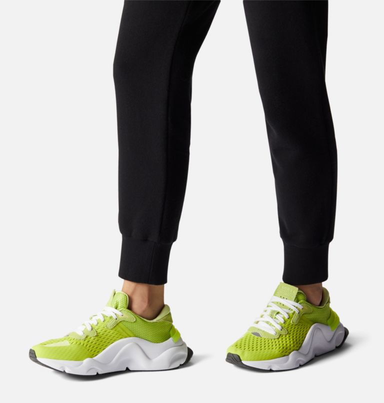 Women's Kinetic RNEGD Lace Sneaker, Color: Acid Green, Jet, image 6