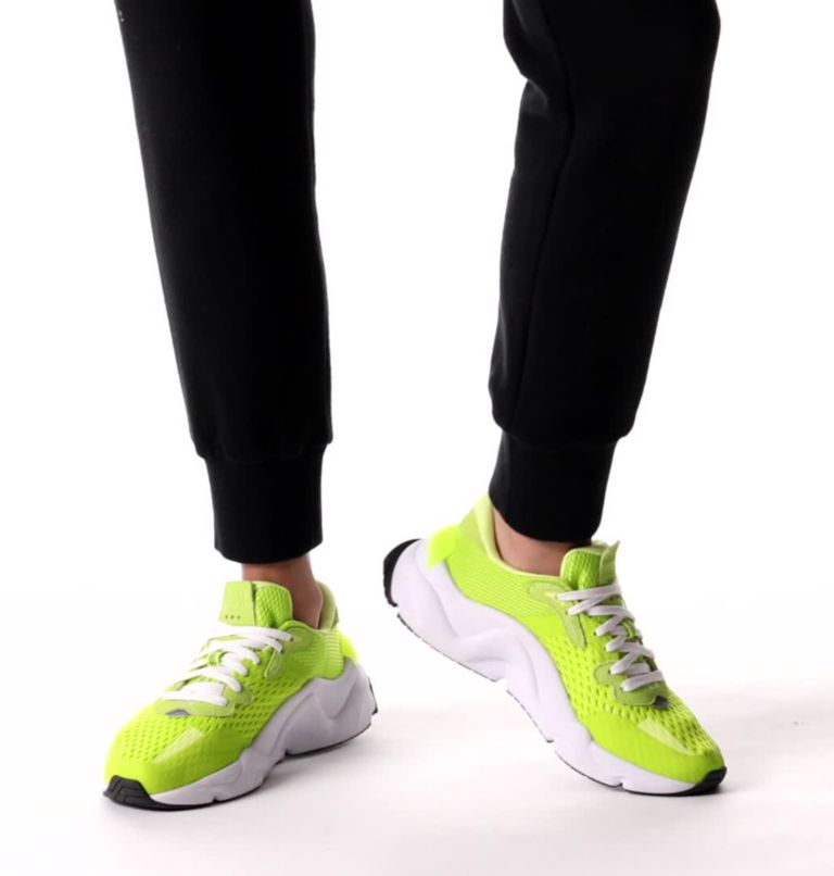Women's Kinetic RNEGD Lace Sneaker, Color: Acid Green, Jet