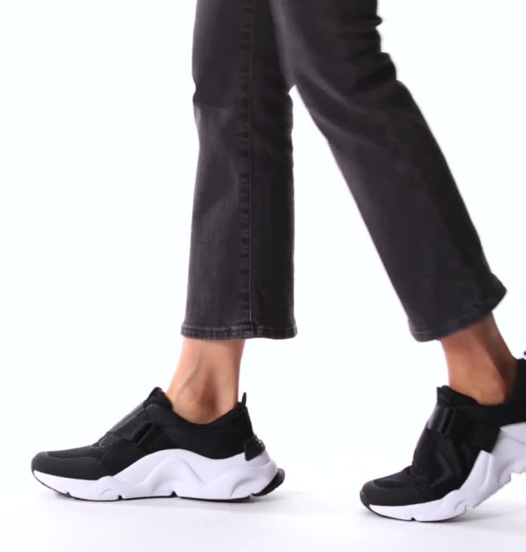 Women's Kinetic RNEGD Strap Sneaker, Color: Black, White