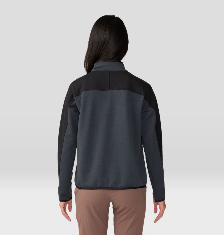 Women's Camplife Snap Neck Pullover, Color: Dark Storm, image 2