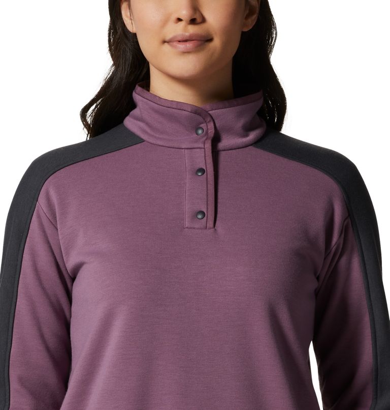 Thumbnail: Camplife Snap Neck Pullover, Color: Pale Plum, image 4