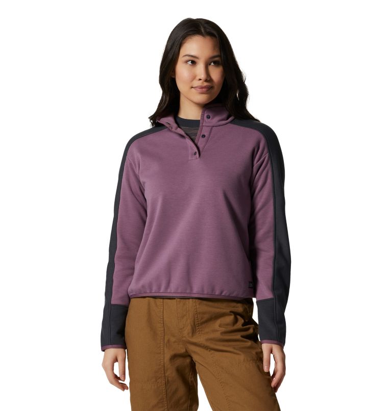 Thumbnail: Camplife Snap Neck Pullover, Color: Pale Plum, image 5