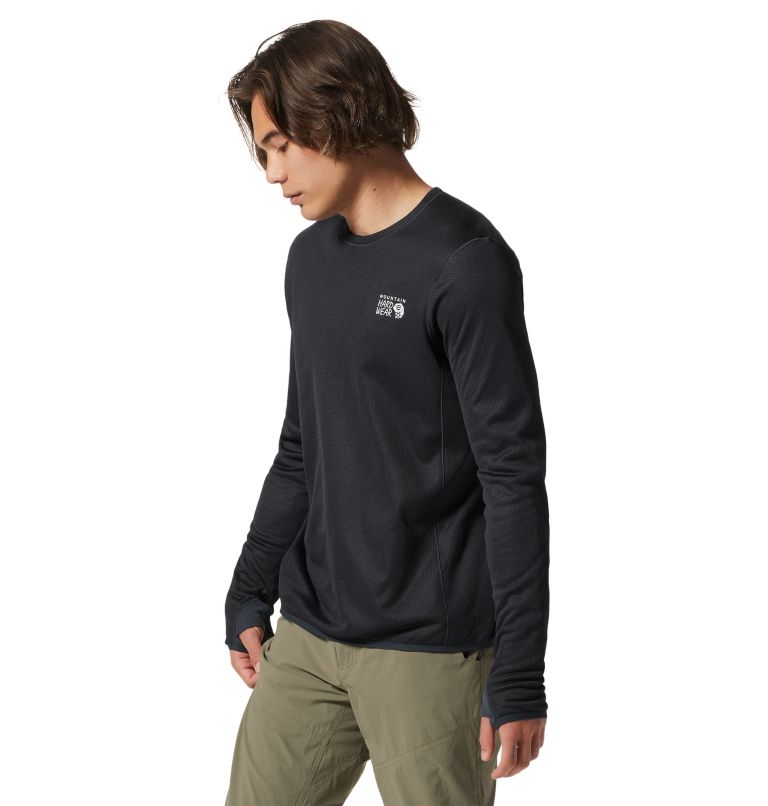 Men's AirMesh Long Sleeve Crew, Color: Dark Storm, image 3