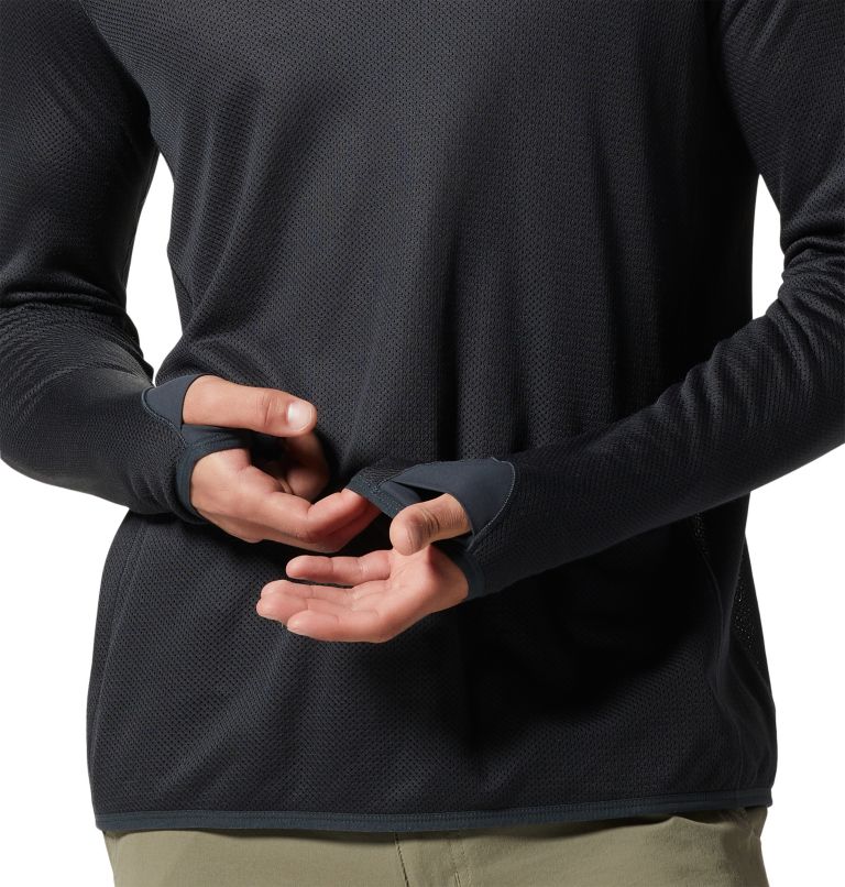 Men's AirMesh Long Sleeve Crew, Color: Dark Storm, image 5