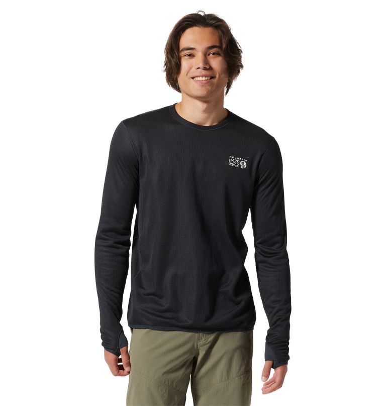 Men's AirMesh Long Sleeve Crew, Color: Dark Storm, image 1