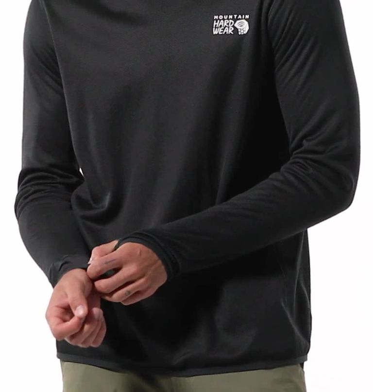 Men's AirMesh Long Sleeve Crew, Color: Dark Storm