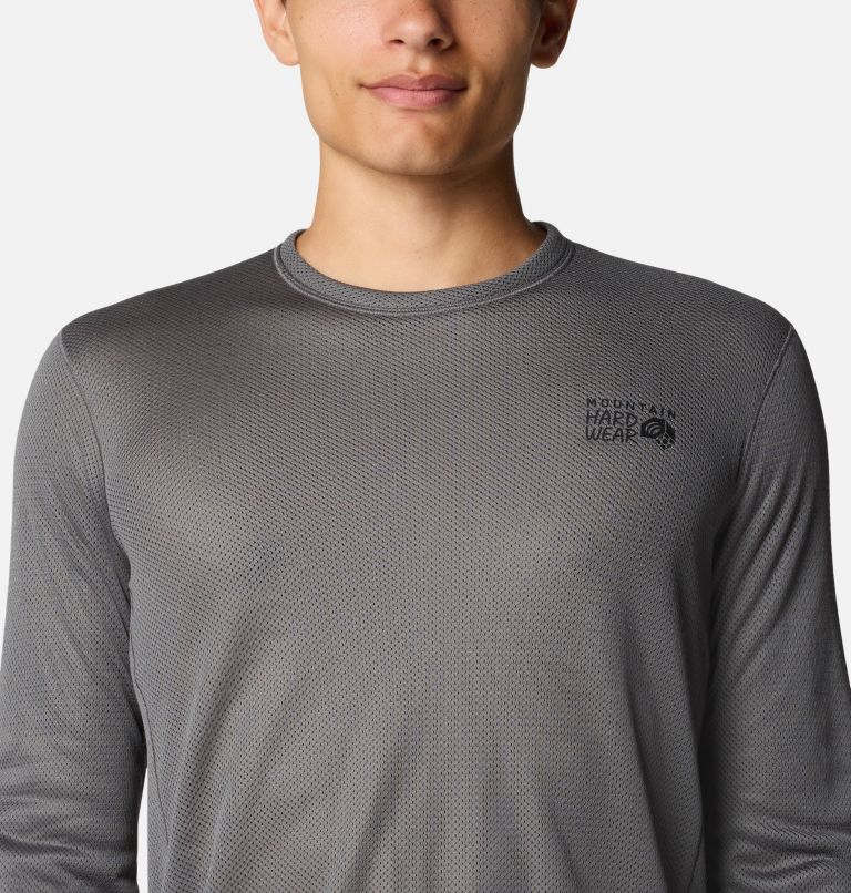 Men's AirMesh Long Sleeve Crew, Color: Sediment, image 4
