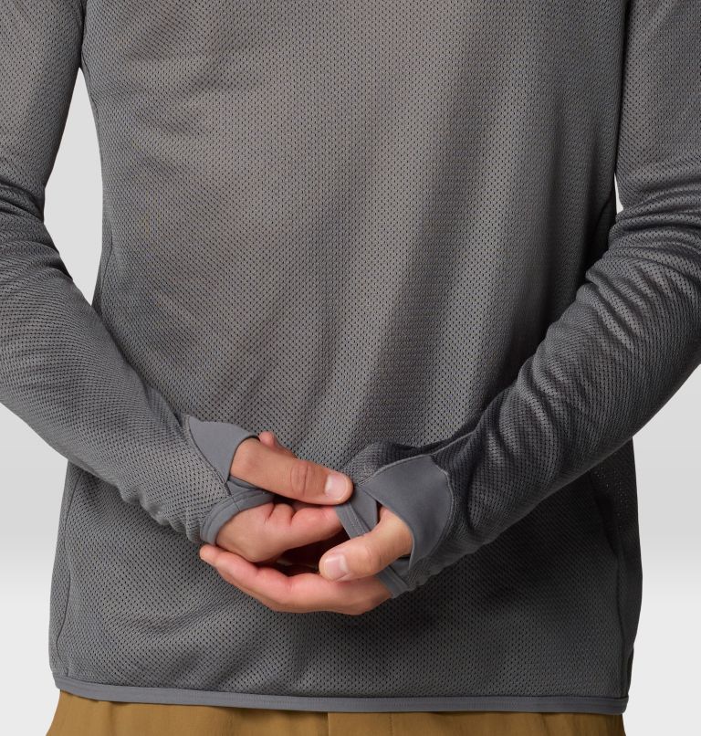 Men's AirMesh Long Sleeve Crew, Color: Sediment, image 5