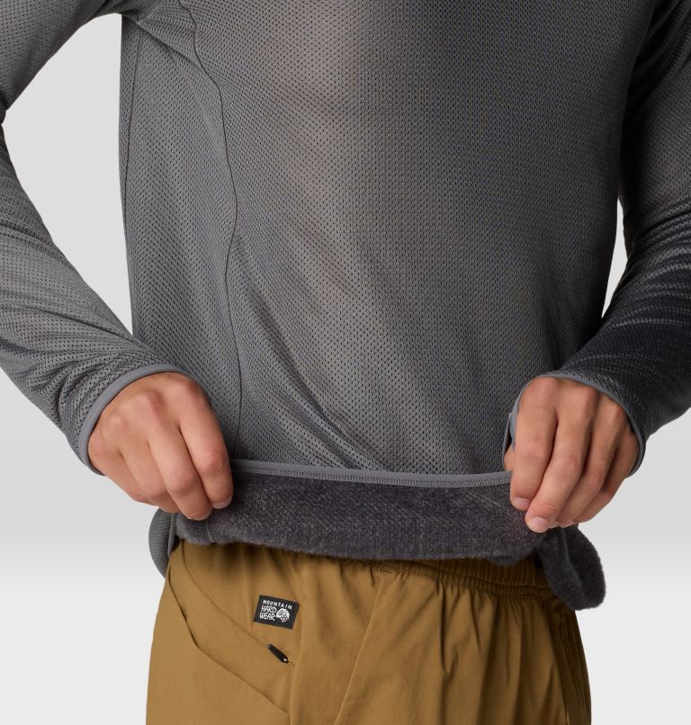 Men's AirMesh Long Sleeve Crew, Color: Sediment, image 6