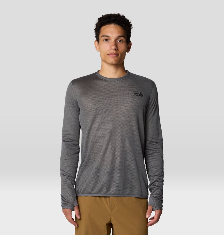 Men's AirMesh Long Sleeve Crew, Color: Sediment, image 1