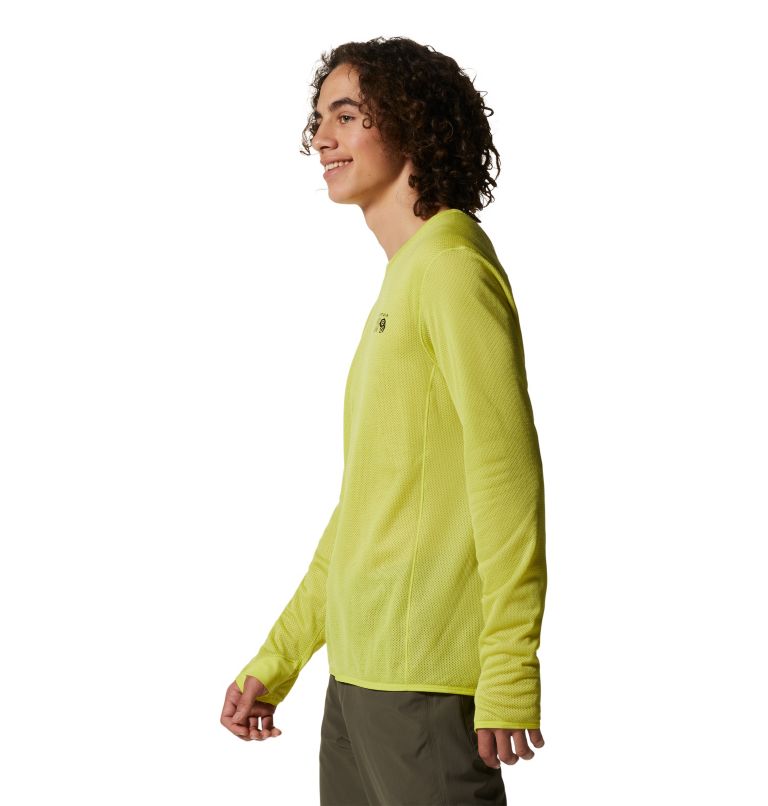 Men's AirMesh Long Sleeve Crew, Color: Starfruit, image 3