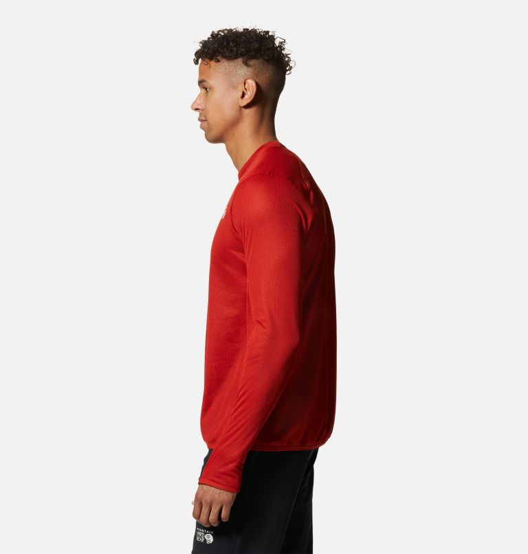 Men's AirMesh Long Sleeve Crew, Color: Desert Red, image 3