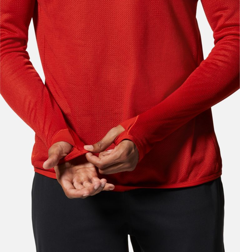Men's AirMesh Long Sleeve Crew, Color: Desert Red, image 5