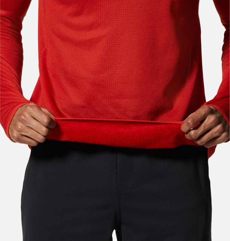 Men's AirMesh Long Sleeve Crew, Color: Desert Red, image 6