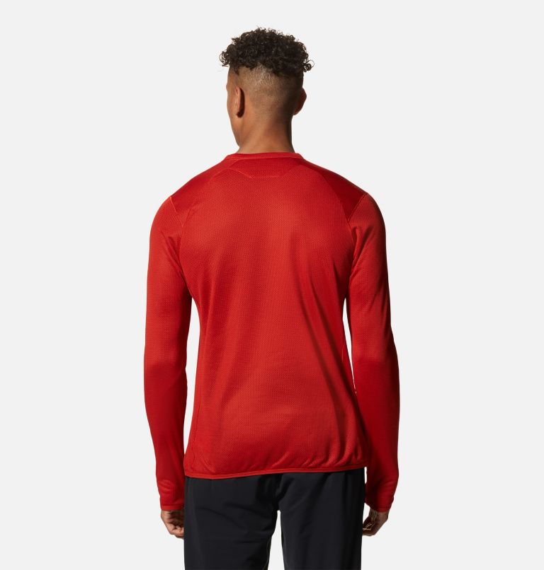 Men's AirMesh Long Sleeve Crew, Color: Desert Red, image 2