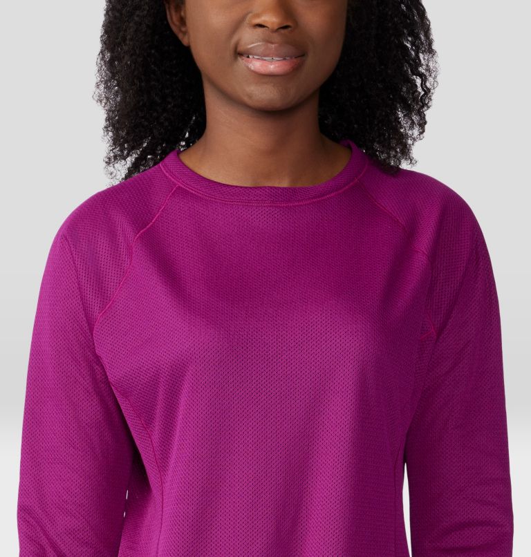 Chandail manches longues à col rond AirMesh Femme, Color: Berry Glow, image 4
