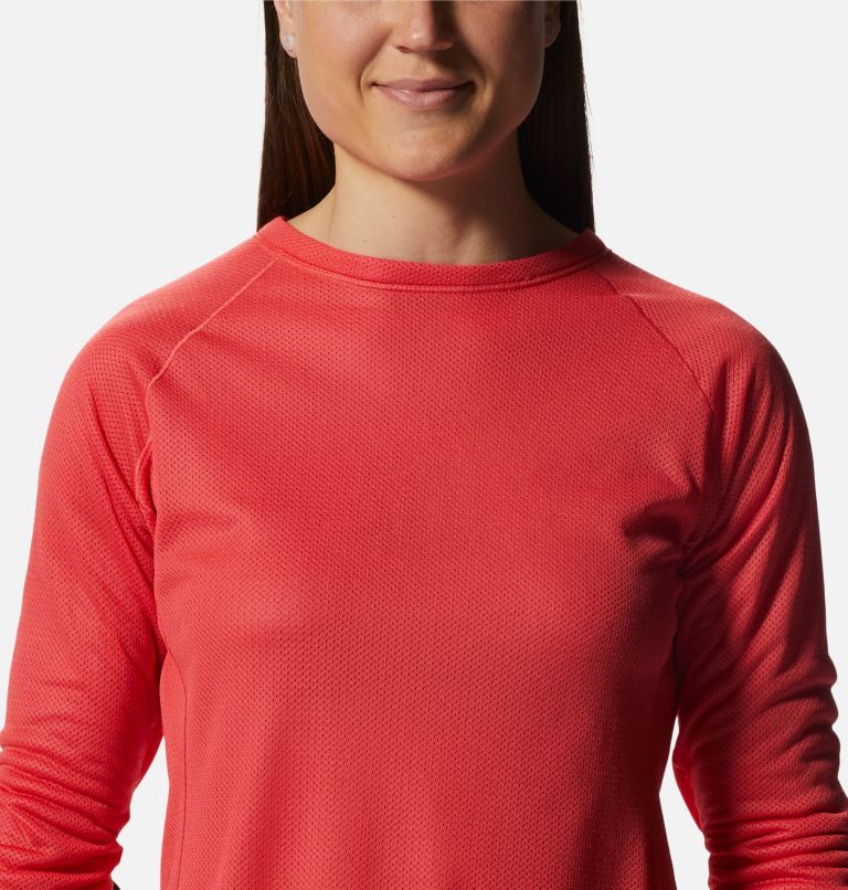 AirMesh Long Sleeve Crew | 650 | S, Color: Solar Pink, image 4