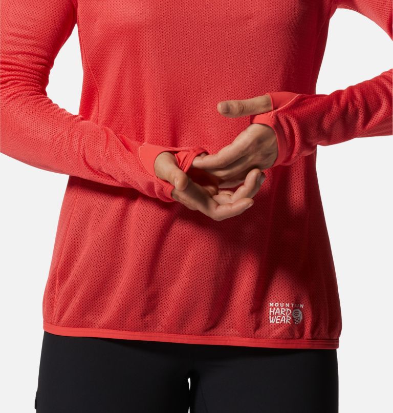 AirMesh Long Sleeve Crew | 650 | S, Color: Solar Pink, image 5