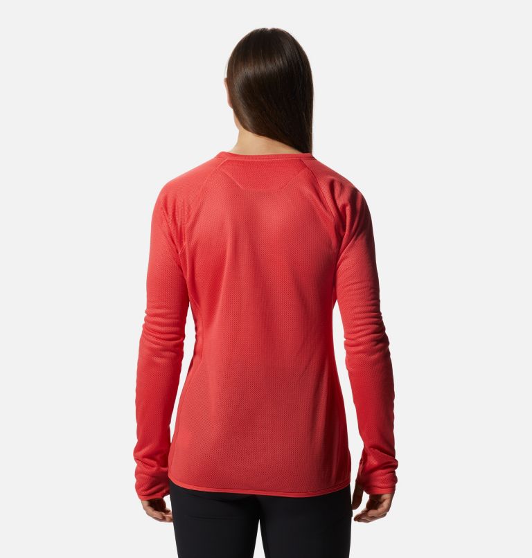 AirMesh Long Sleeve Crew | 650 | S, Color: Solar Pink, image 2