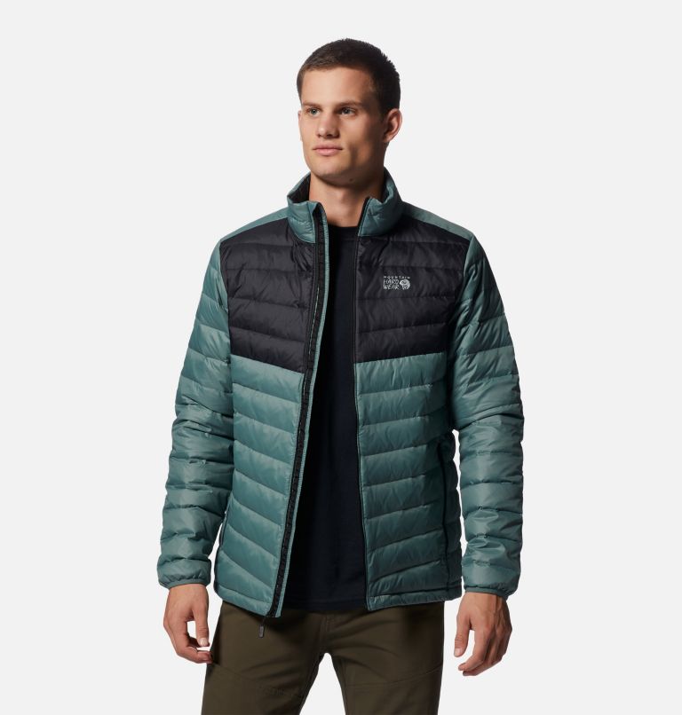 Thumbnail: Men's Glen Alpine Down Jacket, Color: Thunderhead Grey, Black, image 8