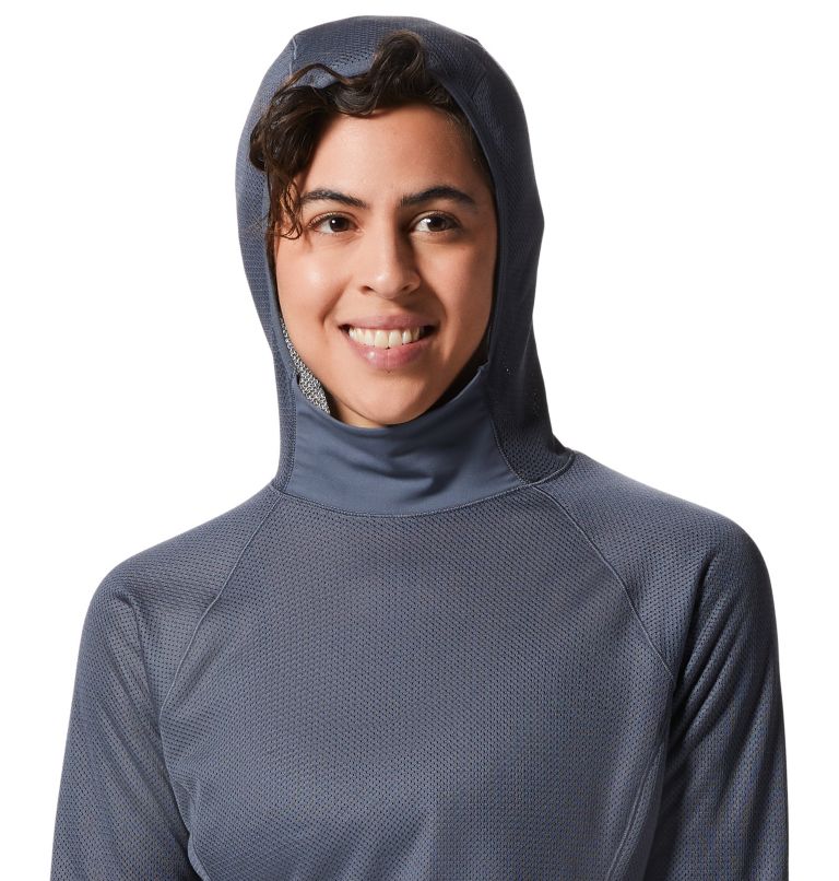 Thumbnail: Women's AirMesh Hoody, Color: Blue Slate, image 4