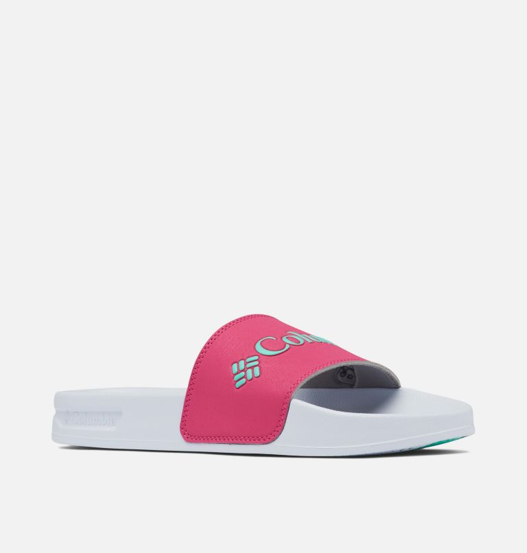 Women’s Hood River Slide, Color: Haute Pink, Electric Turquoise, image 2