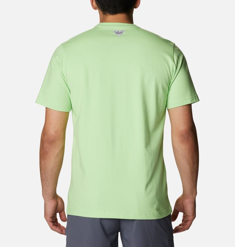 Men's PFG Icon Pocket T-Shirt, Color: Lime Glow, Dorado Days Graphic